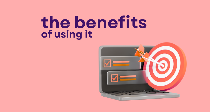 Benefits of using SurferSEO with target and checklist illustration