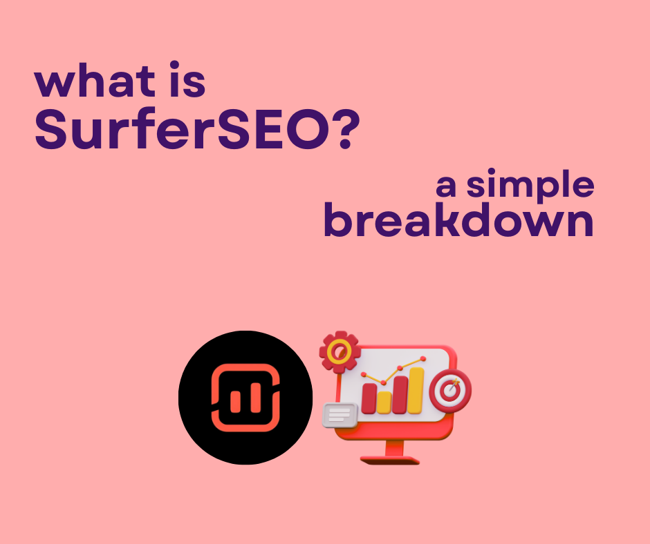 What is SurferSEO simple breakdown with chart and growth icons