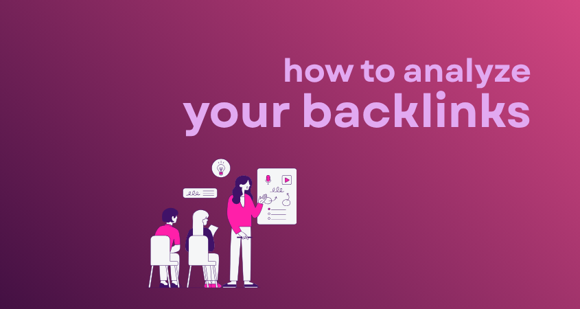 how to analyze your backlinks with a teacher going over a problem with two students
