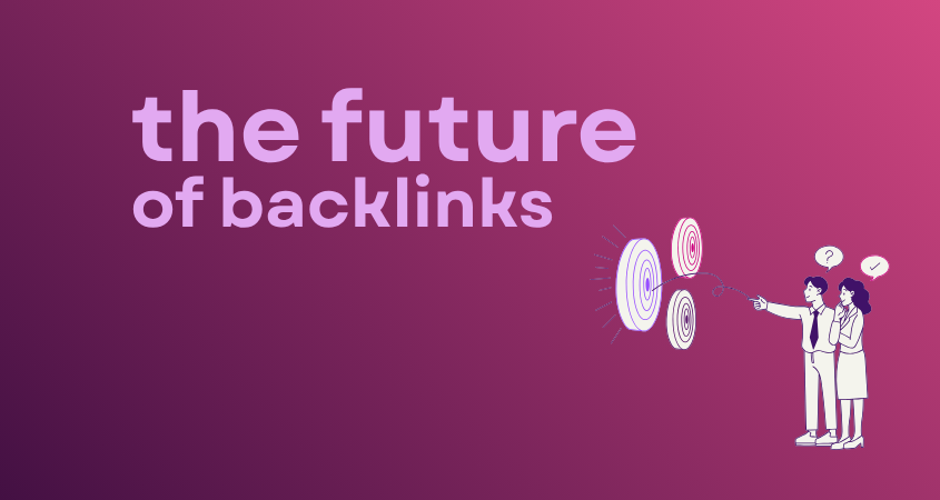 the future of backlinks and two people throwing at targets